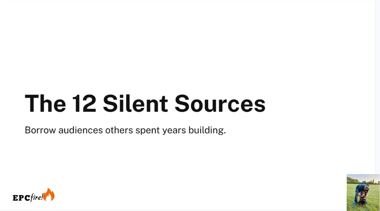 The 12 Silent Sources, from the Traffic Blackbox training